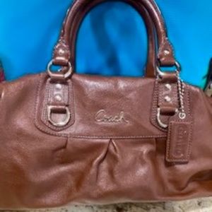 Brown Leather Coach Handbag